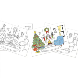 Christmas Tree And Fireplace Activity Placemats
