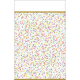 Rainbow Confetti Paper Table Cover