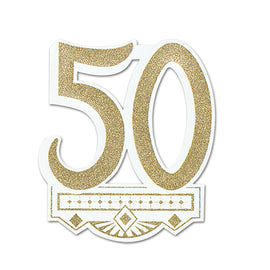50th Anniversary Crest glitter print 1 side