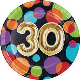 Balloon 30Th Birthday Dessert Plates