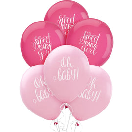 Floral Baby Latex Balloons - Asst. Colors