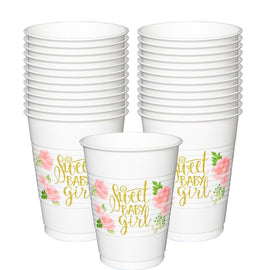 Floral Baby Plastic Cups