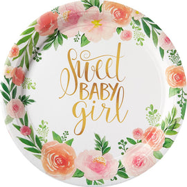 Floral Baby Round Plates, 10 1/2"