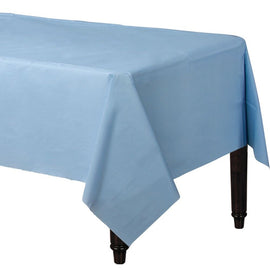 Pastel Blue Rectangular Plastic Table Cover, 54" x 108"