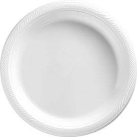 Frosty White Big Party Pack Plastic Plates, 10 1/4"