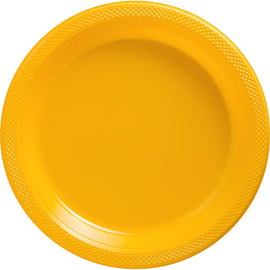Yellow Sunshine Plastic Plates, 10 1/4"