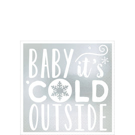 Baby It's Cold Outside Beverage Napkins, Hot-Stamped