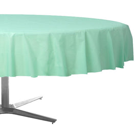 Cool Mint Plastic Round Table Cover