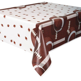 Football Party Rectangular Plastic Table Cover, 54"x84"