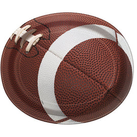 Football Party Paper Oval Plates, 8ct