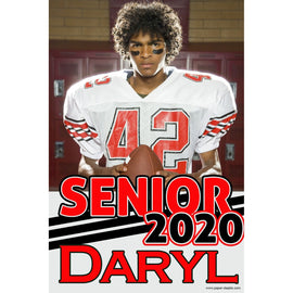 Customizable Yard Sign / Lawn Sign Grad Athletic W/Picture