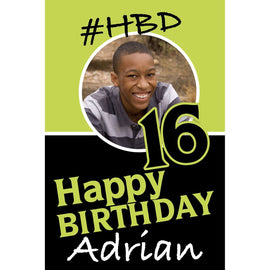 Customizable Yard Sign / Lawn Sign Birthday ChalkboardW/Picture