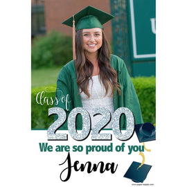 Customizable Yard Sign / Lawn Sign Grad Proud W/Picture