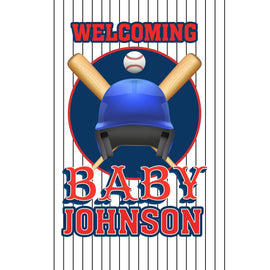 Customizable Yard Sign / Lawn Sign Welcome Baby Shower Baseball Bats
