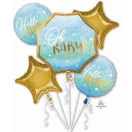 Foil Balloon - Bouquet Oh Baby Blue
