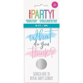 "Girl" Scratch-Off Gender Reveal Party Games, 10ct