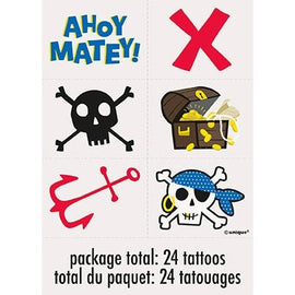 Ahoy Pirate Tattoos, 24ct