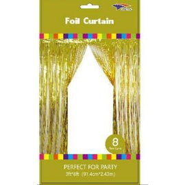 Foil Backdrop Curtain - 3' X 8' Gold