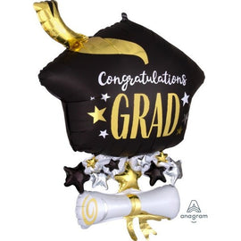 Foil Balloon - Super Shape Grad Cap & Diploma