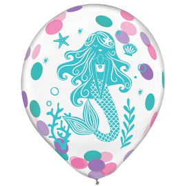 Shimmering Mermaids Latex Confetti Balloon
