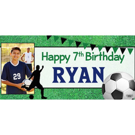 Banner - Custom Deluxe Sports Soccer With Picture