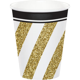 Black And Gold 9 oz Cups