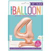 Rose Gold Number Shaped Standing Foil Balloon 30" 4