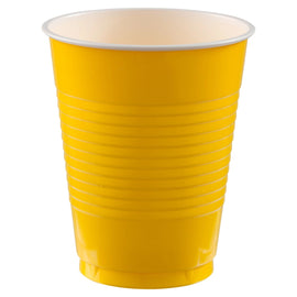 18 oz. Plastic Cups, 50 Ct. - Yellow Sunshine
