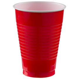 12 oz. Plastic Cups, 20 Ct. -  Apple Red