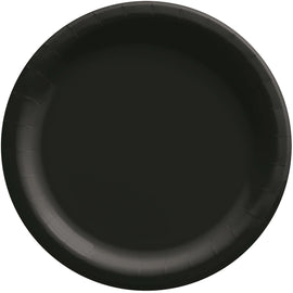 8 1/2" Round Paper Plates, 50 Ct. - Jet Black
