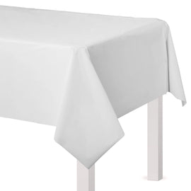 Flannel Backed Table Cover - Frosty White