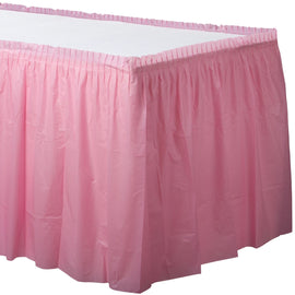 Plastic Table Skirt - New Pink 21'