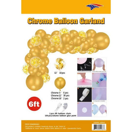 Balloon Garland Kit - Chrome Gold