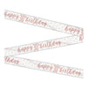 1 9' Glitz Rose Gold Foil Banner "Happy 30th Birthday"