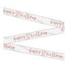 1 9' Glitz Rose Gold Foil Banner "Happy 50th Birthday"