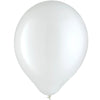 White Solid Color Latex Balloons, 12", 15 Count
