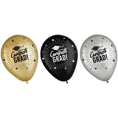 12" Latex Printed Graduation Balloon