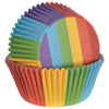 Cupcake Cups - Rainbow, Striped, 2" Base, 48 Count