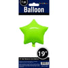 19" Star Macaron Lime Foil Balloon
