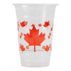 Cups - Plastic, Canada Day Leaf 16oz., 8 Count