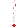 Hanging Decoration - Swirl, Canada Day Leaf, 26" Large, 3 Count