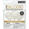 Balloons - Clear with Gold/Silver Confetti, 6 Count