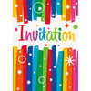 Invitations - Rainbow, Ribbons "Happy Birthday", 8 Count