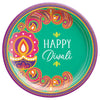 Plates - Green, Round, Rangoli Dream, 7", 8 Count