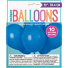 Balloons - Latex, Royal Blue, 12", 10 Count