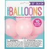 Balloons - Latex, Petal Pink, 12", 10 Count