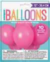 Balloons - Latex, Bubble Gum Pink, 12", 10 Count