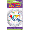 Balloon - Foil, Rainbow Polka Dot, 18"