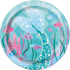 Plates - Mermaid Round 7" Dessert, 8 Count