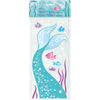 Loot Bags - Cellophane, Mermaid, 5" x 11", 20 Count